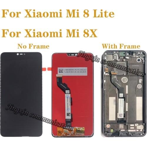 AAA quality For Xiaomi Mi 8 Lite mi8 lite LCD display Touch Screen digitizer Assembly for Xiaomi MI 8X lcd glass Kit with frame