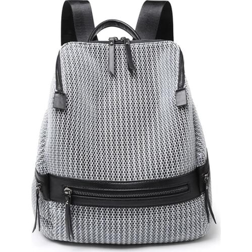 Breathable grid Women Backpack Large Capacity School Bags for Teenage girl anti theft backpack travelling female Shoulder Bags