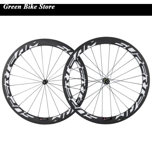 Superteam 50mm carbon wheelset with 3k matte finish road bicycle wheel clincher 25mm width for promotion
