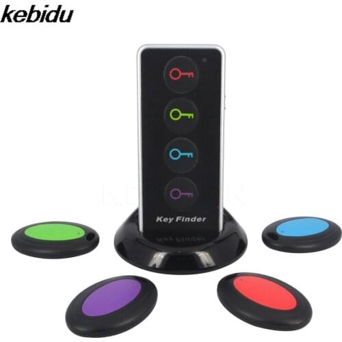 Kebidu 4 in 1 Advanced Wireless Key Finder Remote Car Key Locator Anti-Lost with Torch function, 4 receivers and 1 Transmitter