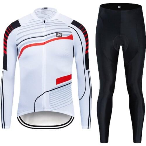 2PCS Cycling Jersey Set Long Sleeve Breathable MTB Bike Clothes Wear Bicycle Cycling Clothing Ropa Maillot Ciclismo Outfits