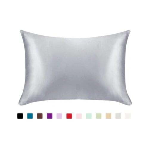 Simulation silk Solid Pillow Cover Comfortable Soft Pillowcase For Bedroom Luxury Ice Silk Smooth ice pillowcase solid color