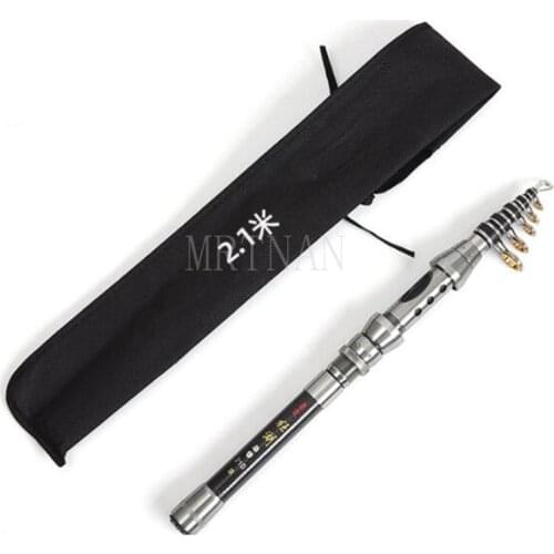 New Telescopic Portable Fishing Rod 1.5-2.4m Carp Feeding Rod Ultra Light Carbon Fishing Rod 2021 New Year Gift