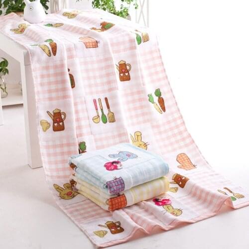 70x140cm Radish rabbit gauz bath towel thicken and pure cotton bath towel Bathroom Beach Towel for Adult Commodity Multifunction