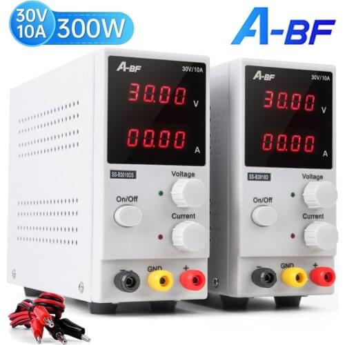 A-BF Mini Adjustable Laboratory Switch Power Supply 3/4 Digit LED Display High Precision Power Source 30V 10A Voltage Regulator