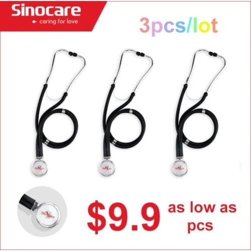 Sinocare Portable Dual Head Stethoscope/Thermometer Doctor Medical Stethoscope Professional Cardiology Medical Equipment Device