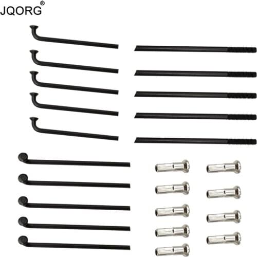 20 Pieces A Lot DT Swiss Champion J-bend Black Color Stainless Steel Material Road Bicycle Spokes With 14 mm Longer Brass Nipple