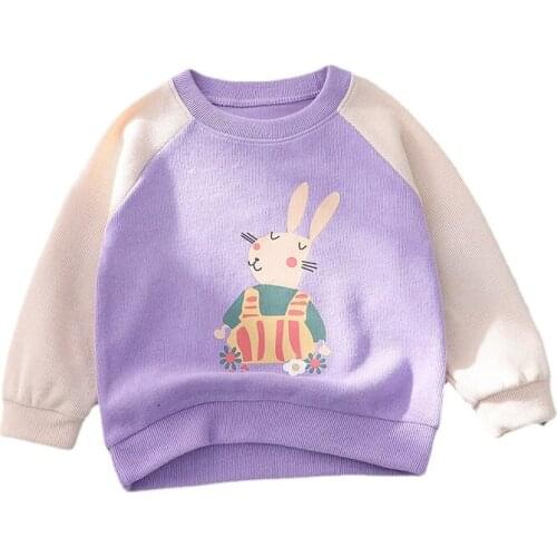New Spring Autumn Cartoon Animal 12M-6Y Toddler Baby Boy Girl Sweatshirt Top Hoodies Sweater Kids Long Sleeve T Shirts Clothes
