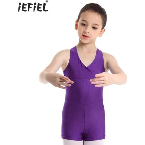 Ballet Leotards for Girls Sleeveless Gymnastics Leotards Ballet Dance Children Ballerina Dancewear Clothes Bodysuit Jumpsuit