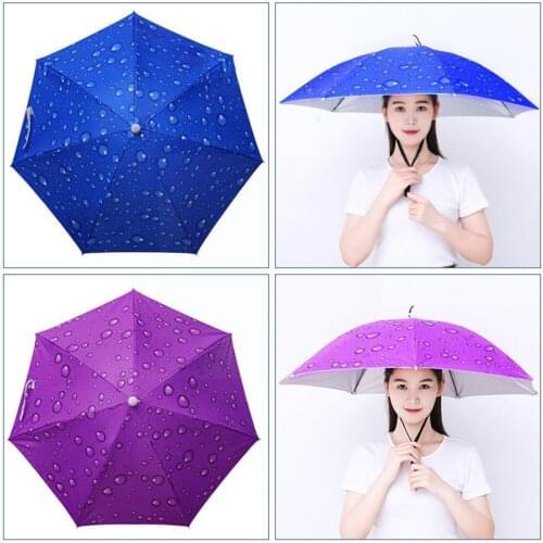 Outdoor Fishing Umbrella Hat UV Protection Rainproof Camping Hiking Sunscreen Fishing Foldable Accessories Hat Umbrella Fis A0Z7