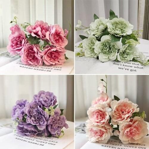 1 beautiful peony flower silk flower high-quality artificial flower family garden party wedding decoration DIY