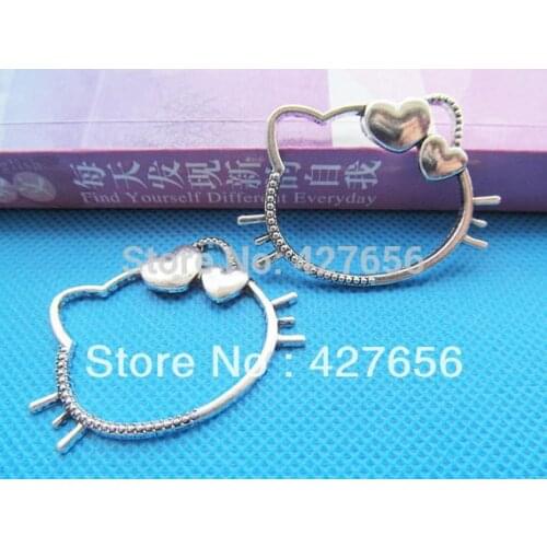 10pcs Large Antique Silver tone/Antique Bronze Lovely Animal Frame Connector Pendant Charm/Finding ,DIY Accessory