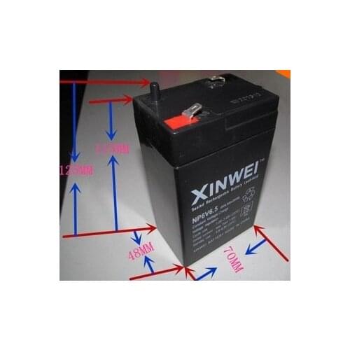 Free shipping 1pcs 6V 6.5Ah lead acid battery rechargeable battery electronics battery Childrens car battery
