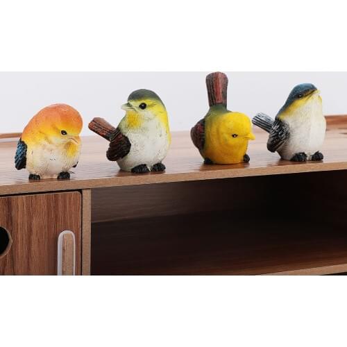Figurine Home Decoration Accessories 4Pcs Resin Birds Animal Figurine Decoration Lawn Garden Courtyard Ornaments Home Decor
