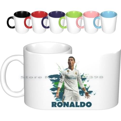 Ceramic Mugs Coffee Cups Milk Tea Mug Ronaldo Cristiano Hala Madrid Madrid Spain Bale Benzema Portugal Creative Trending