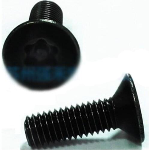 M2 M2.5 Torx Screw Countersunk head Plum blossom With post Bolts Six-Lobe core Anti-theft Screws Carbon steel Black