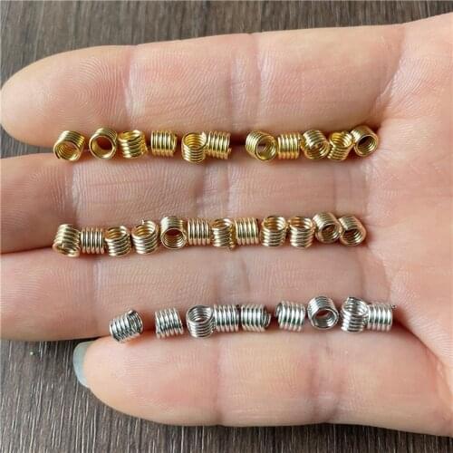 200pcs 3 color metal spring clasp DIY making bracelet necklace spacer beads wholesale wholesale metal jewelry accessories