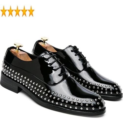 New Arrival Fashion Pu Leather Rivet Lace Up Moccasin-Gommino For Man Comfort Business Shoes 3 Colour Free Ship