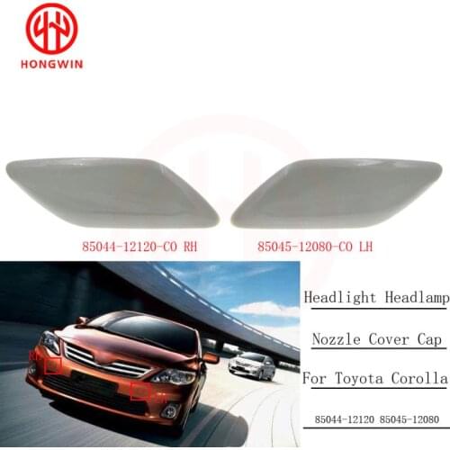 85044-12120 85045-12080 Headlight Headlamp Washer Nozzle Cover Cleaning Cap For TToyota Corolla 2006-2013 8504412120