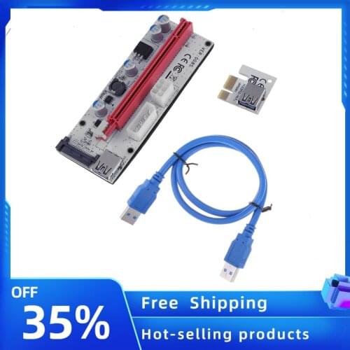 Extender BTC Mining PCI-E Riser Card PCI Express 1x to 16x Extender USB 3.0 Adapter SATA to 4Pin Power for Mining Bitcion Miner