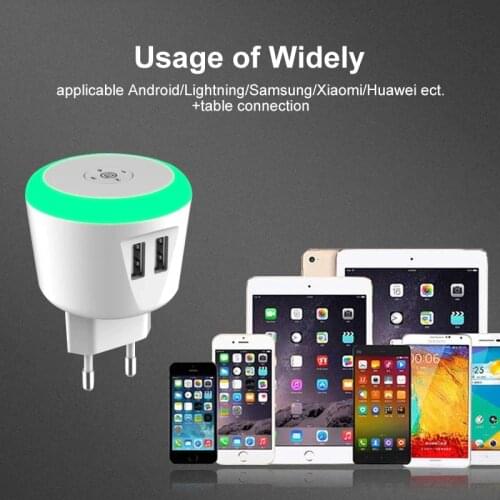 VOXLINK USB Charger Smart timing EU/US/UK LED Timer Control for iPhone x iPad Samsung Galaxy s9 s10 Galaxy HTC Xiaomi LG Huawei