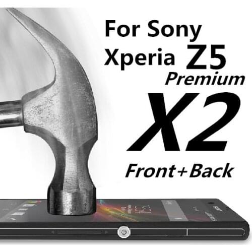 2pcs*(Front+ back)Z5 Premium 9H 0.2mm Anti-Explosion Tempered Glass Screen Protector For Sony Xperia Z5 Premium E6833/53/83 Film