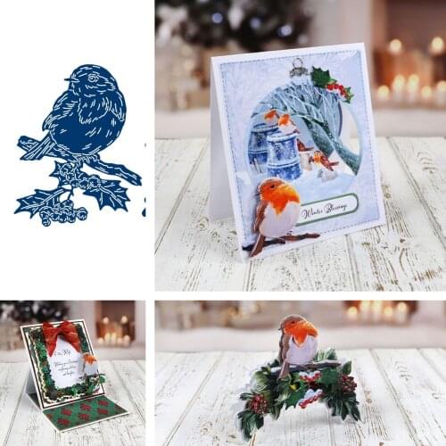 Animal Ruby Robin Bird New Arrival 2021 Metal Cutting Die Scrapbooking DIY Decoration Craft Embossing Stencil Make Albums