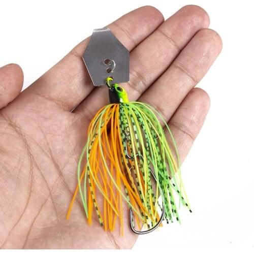 1Pcs Jig Head Fishing Lure 11g Buzzbait Chatter Bait Wobbler Isca Artificial Rubber Skirt for Bass Pike Blade Spinner Bait