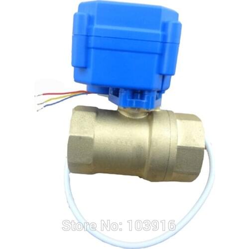 10 units of motorized ball valve brass, G1/2" electrical valve, DN15, 2 way, CR02