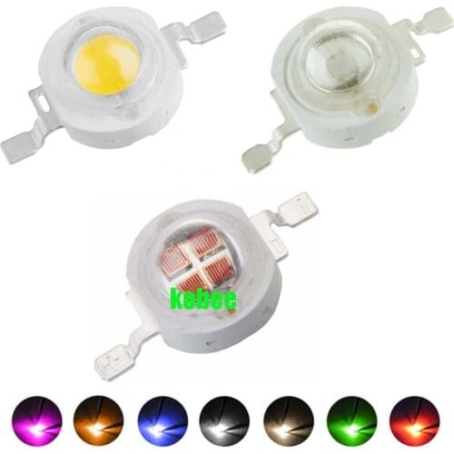 10pcs 1W 3W 5W High Power LED Chip Lamp Bulbs SMD COB Diodes Warm Cold White Red Green Blue Yellow 440 660nm Grow Light Beads