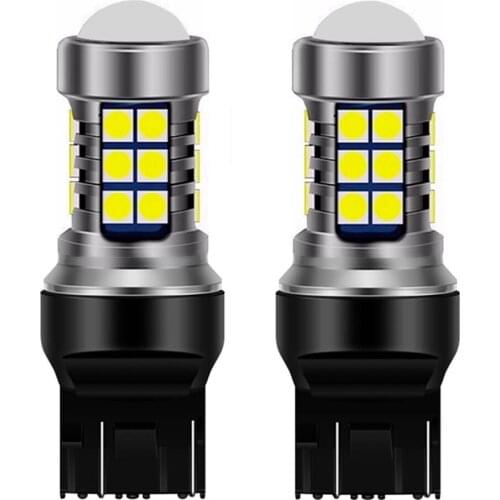 2Pcs T20 7443 W21/5W Super Bright 3030 LED Car Tail Brake Bulb Turn Signal Auto Daytime Running Light Rear Parking Lamps 12V