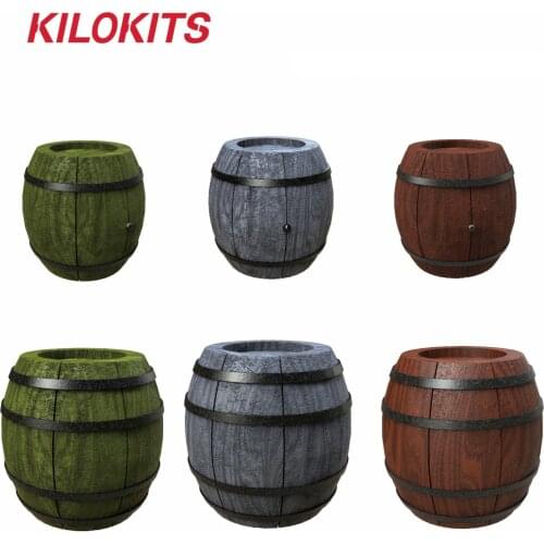 20PCS 1/35 Wooden Barrels Made in Plastic for Dioramas Battleboard Toy Hobby Model Building Accessories Kits