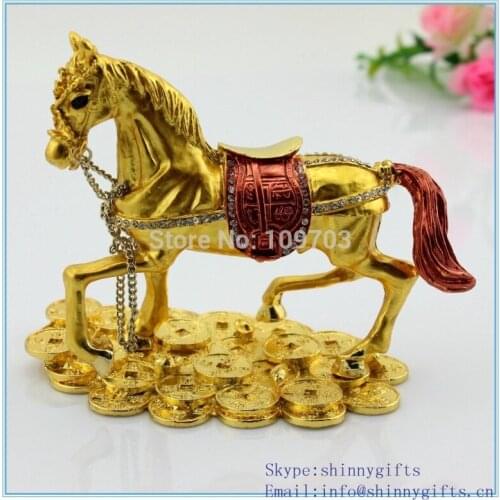2014 Handmade plated fashion horse jewelry box_trinket box SCJ222