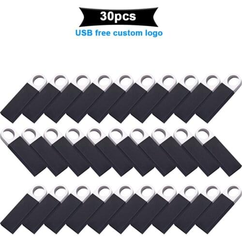 30pcs/lot New Metal USB Flash Drive usb2.0 pen drive 32gb pendrive 16gb 8gb 4g memoria Usb stick mini gift flash drive free logo