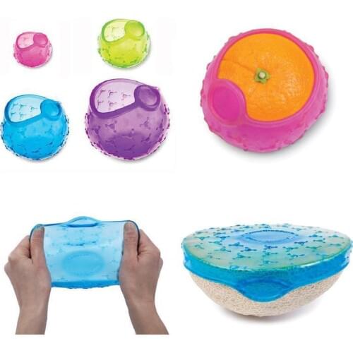 4 Pcs /set Reusable Stretchy Food Covers and Leftover Container Wraps