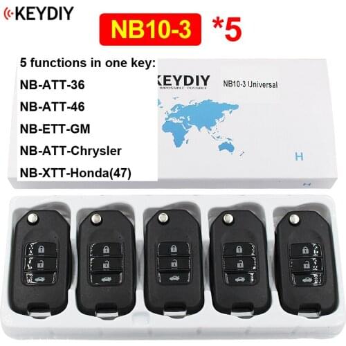 5Pcs/Lot NB10-3 Multi-functional 3 Button KD Remote Control for KD900 KD900+ URG200 KD-X2 (All Functions Chips in One Key)