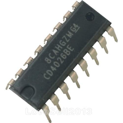 5PCS NEW CD4026 CD4026BE 4026 IC CMOS Counters Decade/Divider DIP-16