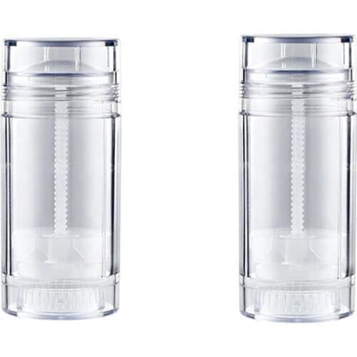 6pcs 15ml 0.5oz Clear Round Twist-up Deodorant Containers 15g Empty Reusable Deodorant Bottles for DIY Travel