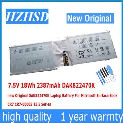 7.5V 18Wh 2387mAh DAK822470K new Original G3HTA044H Laptop Battery For Microsoft Surface Book CR7 CR7-00005 13.5 G3HTA020H