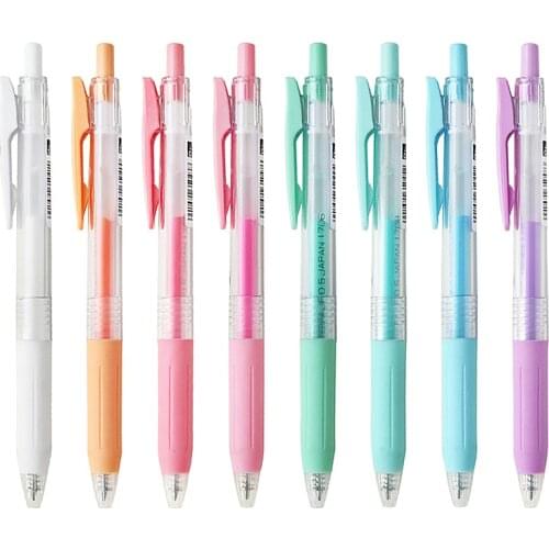 8pcs Japan ZEBRA SARASA Milk color/Fluorescent color pen ,Limited Kawaii Gel Pen for Scrapbook handbook 0.5mm,School Supplies