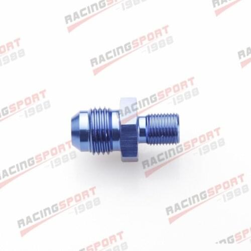 Aluminum Alloy AN6 AN-6 Male To 1/8" BSP BSPP Straight Fitting Adapter Blue