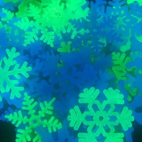 David accessories 50pcs/Pack 3cm Star Snow Glow in the Dark Resin DIY Bow Christmas Home Decoration Crafts,1Yc8323