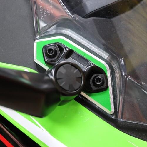 CNC Aluminum Motorcycle Windshield Mirror Block Off Plates Cover Cap Compatible for Kawasaki Ninja 400 Z400 2018-2021