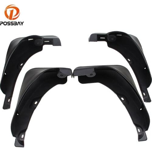 POSSBAY Car Front Rear Mudguards Mud Flaps Fender for 2006-2011 Toyota RAV4 2.4L Black Auto Car Mudguard