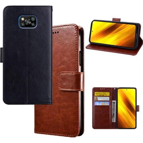 For Xiaomi Poco X3 NFC Case Capa Premium Leather Phone Cover Poco X3 NFC чехол Flip Funda M2007J20CG Wallet Bag 6.67 Inch Cases