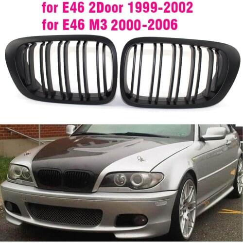 Black Front Kidney Grill For BMW 3 Series E46 M3 323 i/is 325Ci 328 i/is/Ci 330Ci 2 Doors Grilles