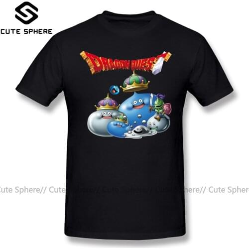 Dragon Quest T Shirt Dragon Quest Slime T-Shirt Short Sleeves Oversize Tee Shirt Casual Print Cute Men 100 Cotton Tshirt