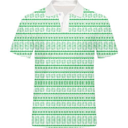 IFPD EU/US Size Green Pattern 3D Full Print Polo T Shirts Men/Women Short Sleeve Polo Shirt Summer Casual Streetwear Oversized