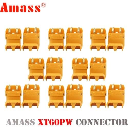 Amass XT60PW XT60-PW Gold Banana Bullet Male Female Connectors Plug For RC Lipo Battery PCB Board RC Car Truck DIY Part
