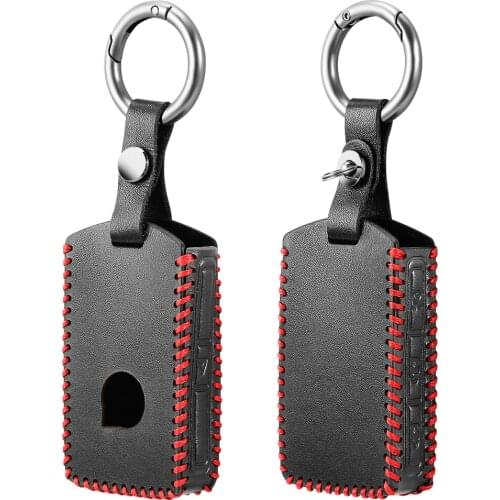 Leather Key Cover Case For Volvo XC40 XC60 S90 XC90 V90 2017 2018 2019 2020 T5 T6 2015 2016 T8 Keychain Alarm Car Remote Control